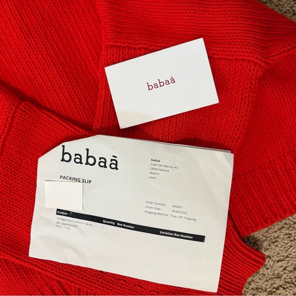 Babaa Cardigan no. 14 Summer Flame - Picture 3 of 5